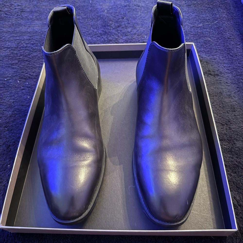 Giorgio Armani Black Chelsea Boots